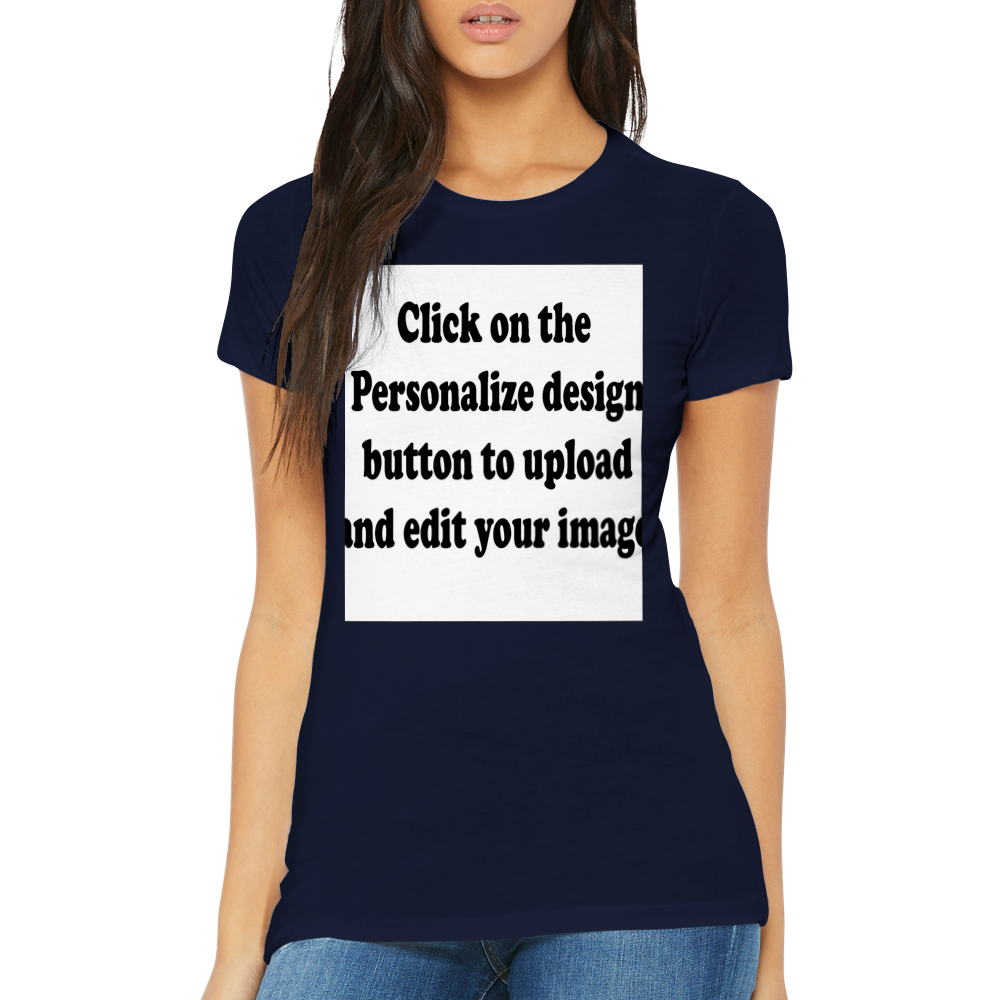 Create A Custom Personalized Womens Crewneck T-shirt (Upload Your Image / Logo)