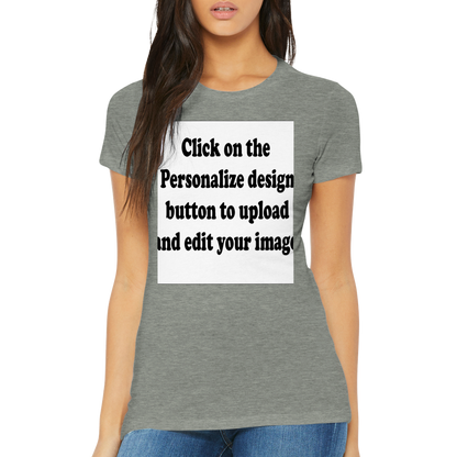 Create A Custom Personalized Womens Crewneck T-shirt (Upload Your Image / Logo)