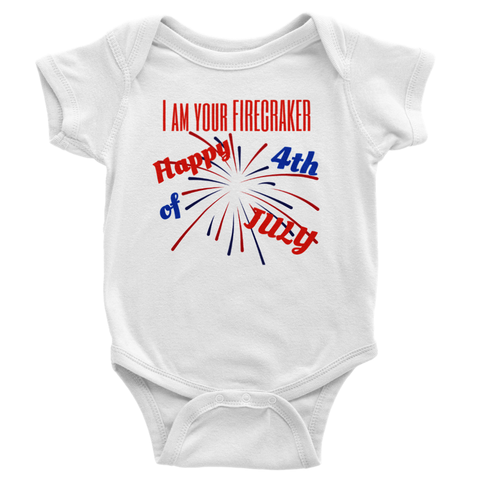 I AM YOUR FIRECRAKER - Classic Baby Short Sleeve Onesies