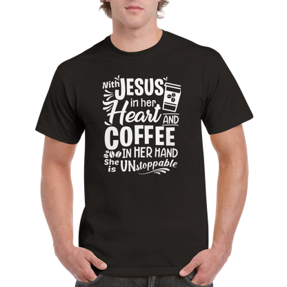 Jesus in her heart- Heavyweight Unisex Crewneck T-shirt