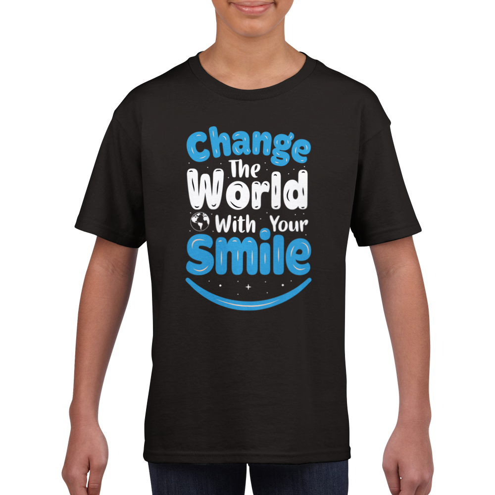 Change the world with a smile - Classic Kids Crewneck T-shirt