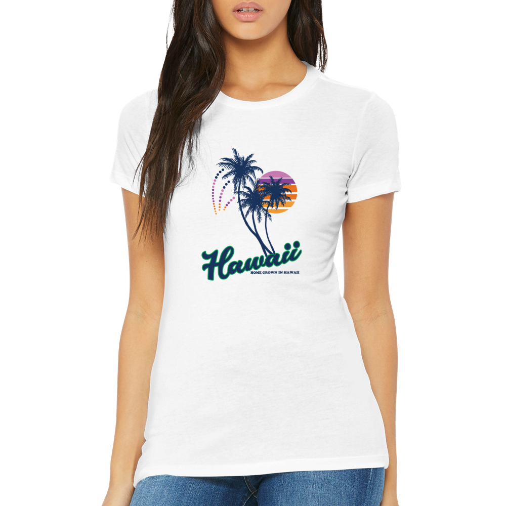 Ladies Hawaii shirt- Premium Womens Crewneck T-shirt