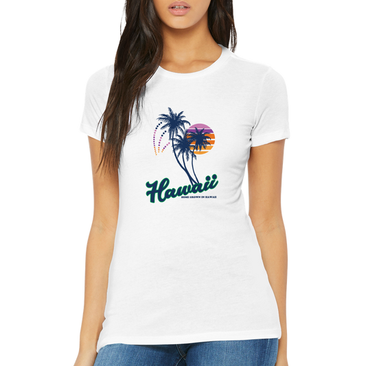 Ladies Hawaii shirt- Premium Womens Crewneck T-shirt