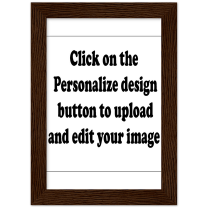 Customized Classic Semi-Glossy Paper Wooden Framed Poster (Upload Your Image / Logo)