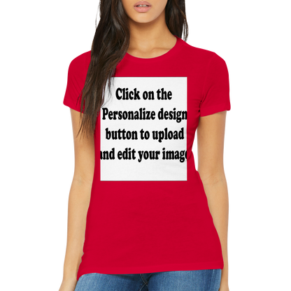 Create A Custom Personalized Womens Crewneck T-shirt (Upload Your Image / Logo)