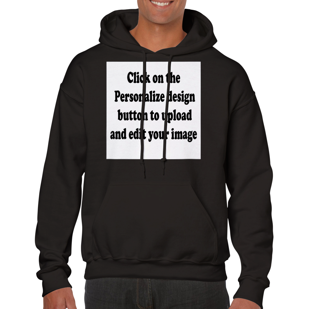 Create A Custom Adult Unisex Personalized Pullover Hoodie (Upload Your Image / Logo)