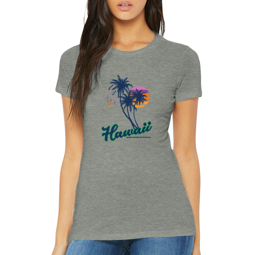 Ladies Hawaii shirt- Premium Womens Crewneck T-shirt