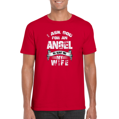 I asked God for an angel he sent me my wife shirt - Classic Unisex Crewneck T-shirt