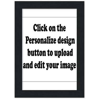 Customized Classic Semi-Glossy Paper Wooden Framed Poster (Upload Your Image / Logo)