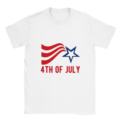4th of July with star - Classic Kids Crewneck T-shirt