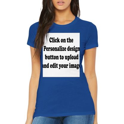 Create A Custom Personalized Womens Crewneck T-shirt (Upload Your Image / Logo)