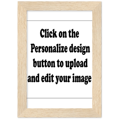 Customized Classic Semi-Glossy Paper Wooden Framed Poster (Upload Your Image / Logo)