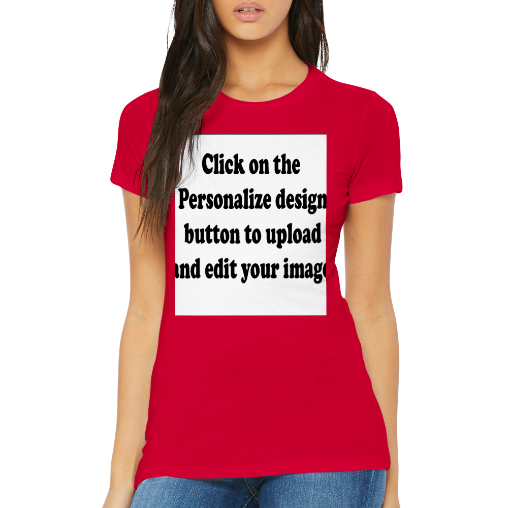 Create A Custom Personalized Womens Crewneck T-shirt (Upload Your Image / Logo)