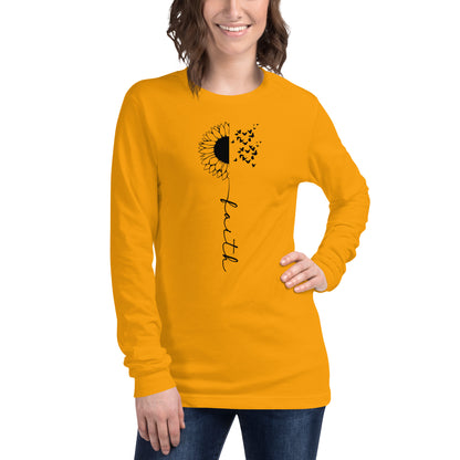 Faith Christian Theme - Ladies Long Sleeve Shirt