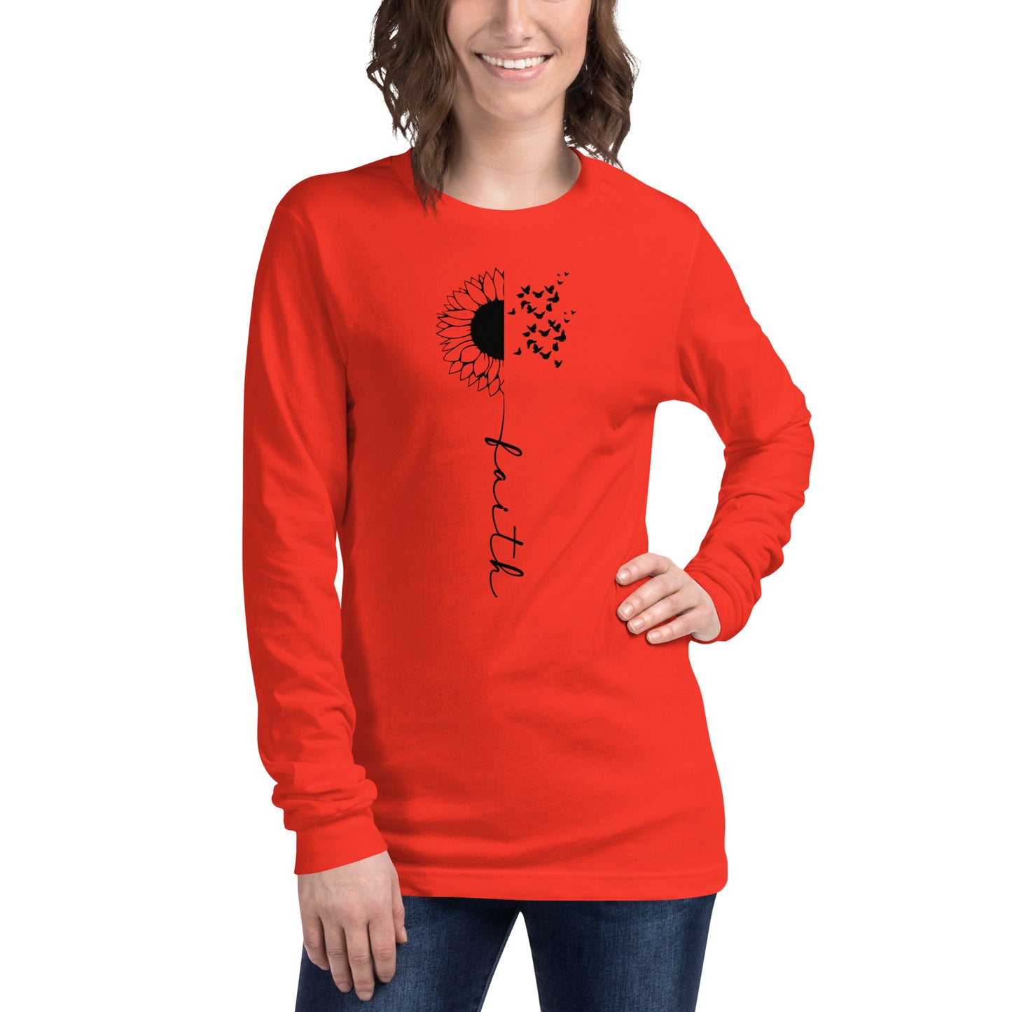 Faith Christian Theme - Ladies Long Sleeve Shirt