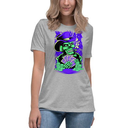 Scary Poker Skeleton Shirt (Bella +Canvas Tee Shirt)