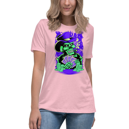 Scary Poker Skeleton Shirt (Bella +Canvas Tee Shirt)